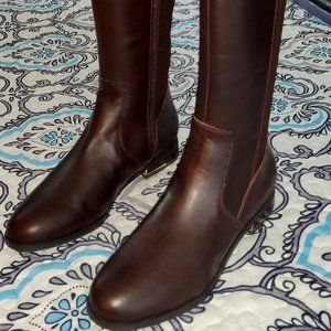 Nine West WNLEVI-WS Dark Brown Leather Boots
